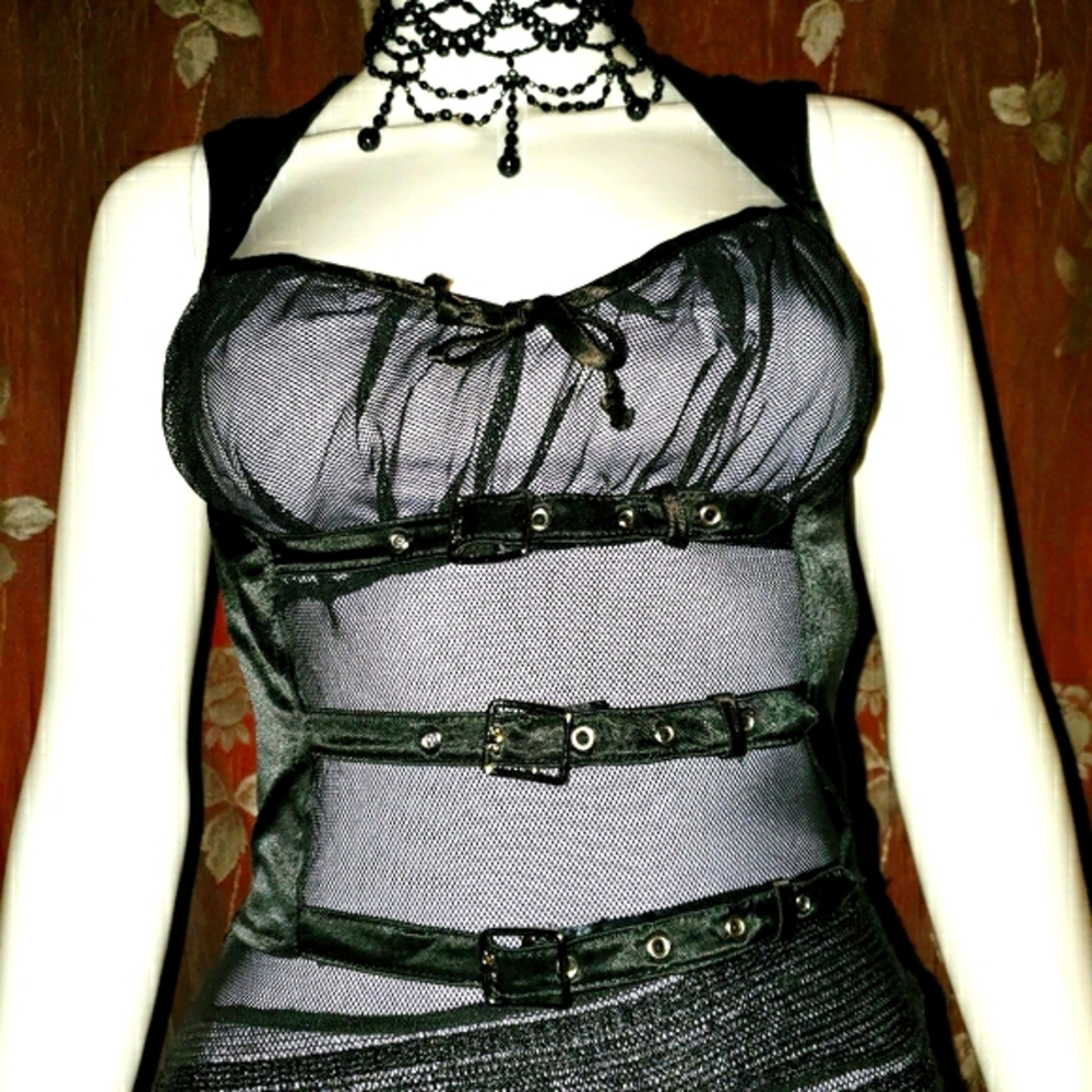 🖤VNTG Lip Service Very Rare Steampunk Gown in Mint Condition! 🖤 - Picture 3 of 16